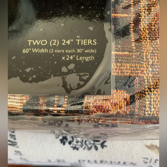 NWT Linens n Things 2 Tiers: Crates of Wine Brown/Black Cotton/Polyester 60”x24” - Picture 7 of 10